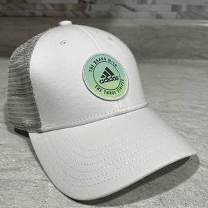 Adidas Women's Notion Front Patch Climalite Snapback Mesh Trucker Cap Hat White